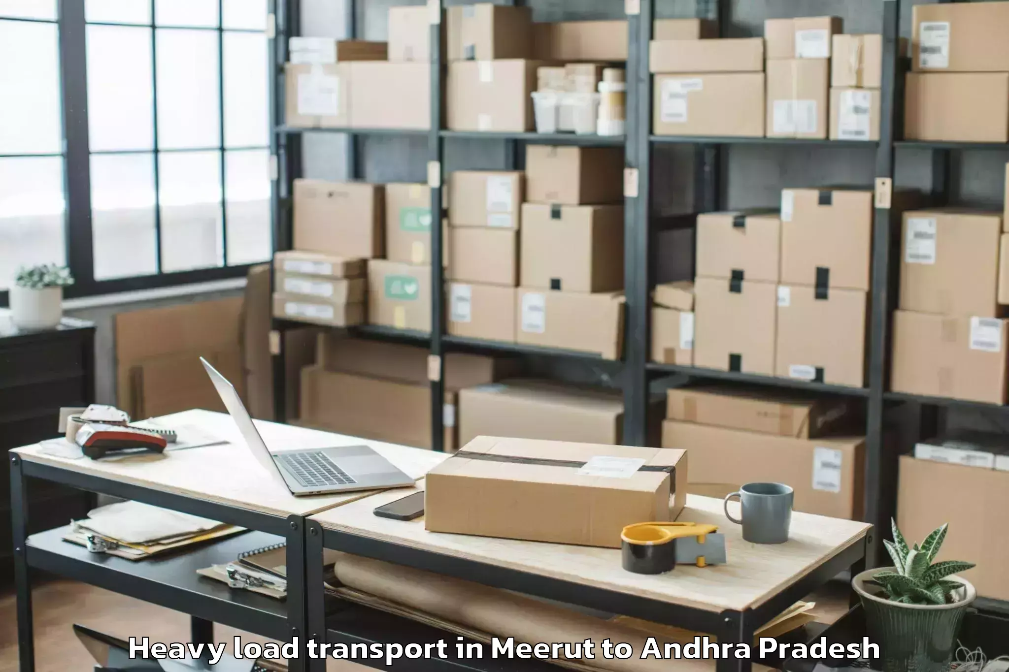 Easy Meerut to Uppalaguptam Heavy Load Transport Booking